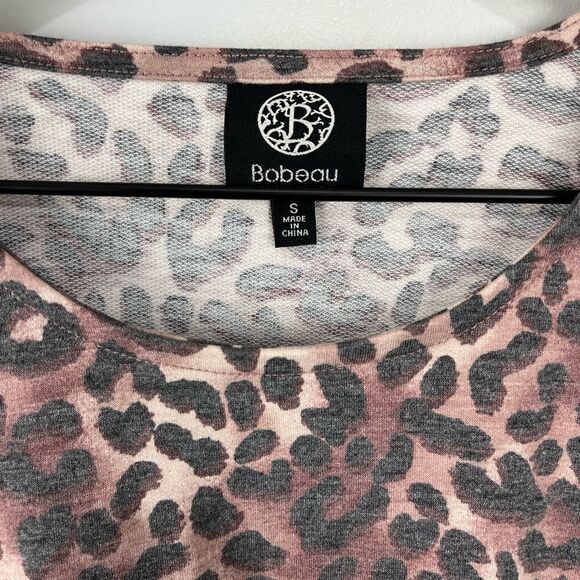Bobeau Leopard Animal Print Babydoll Top S NWT - Picture 3 of 5